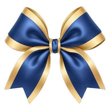 Navy blue and gold bow sticker