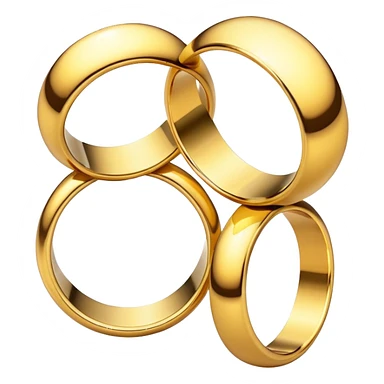 gold rings sticker