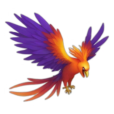 Phoenix, minimalism, anima sticker