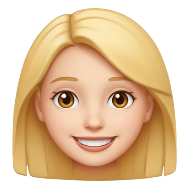 a girl's face smiling simple emoji style sticker
