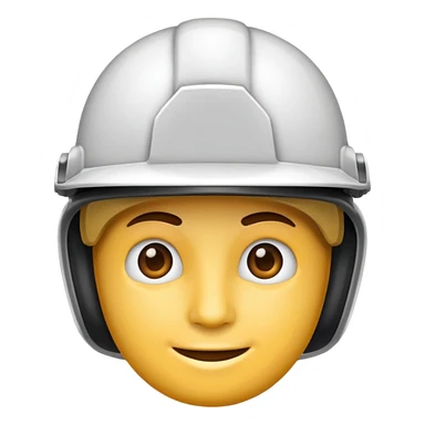 Casccre un emoji de casco blanco o blanco ING civil sticker