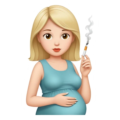 mujer embarazada con cigarro sticker