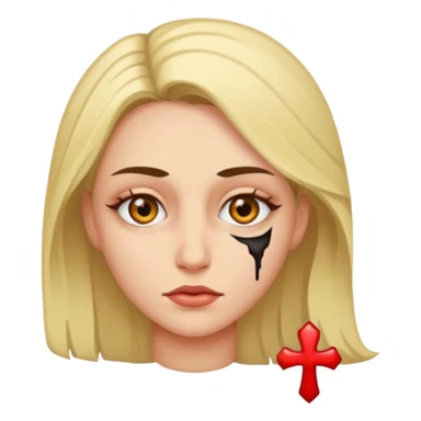 Women with one eyed sticker