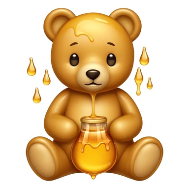 Teddy bear made of honey  sticker