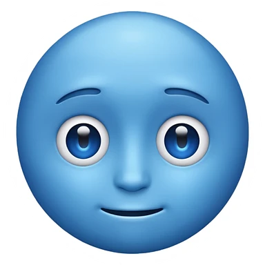 Blue face emoji  sticker