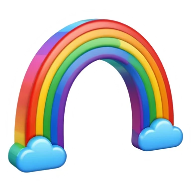 emoji with rainbow  sticker