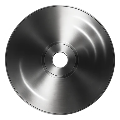 A minimalist CD disc with abstract pattern, glowing effect, blue color sticker