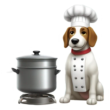 Dog cooking sticker