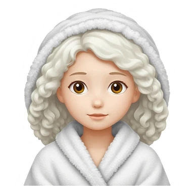 Girl wearing a hair towel sticker