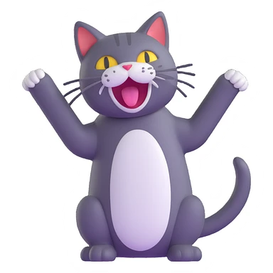 cat doing a mewing pose sticker