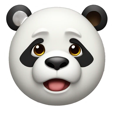 Panda with an annoyed face  sticker