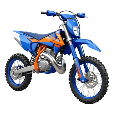 Blue dirt bike 85cc ktm sticker