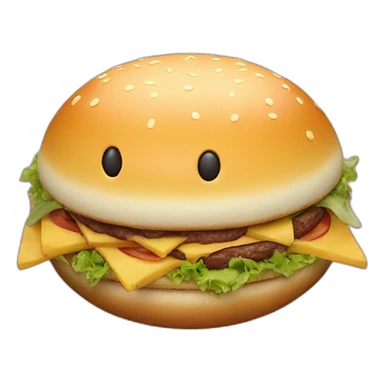 Saturn made of burger sticker