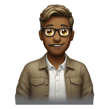 Nerd sticking tongue out sticker