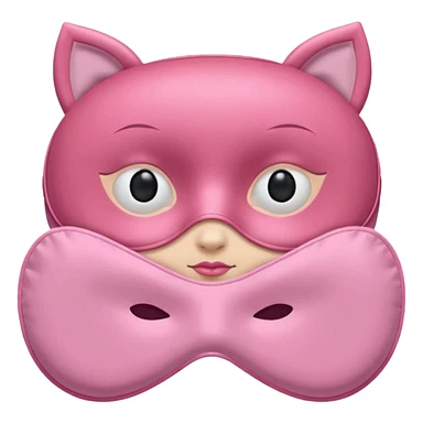 Pink sleeping mask with no face  sticker