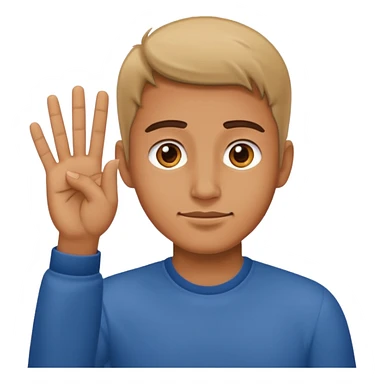 a man making the gesture of not seeing sticker