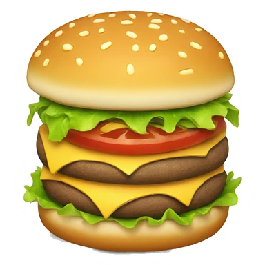 Un hamburger kawai sticker