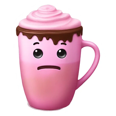 Pink hot chocolate  sticker