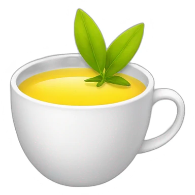 white cup with yellow tea sticker