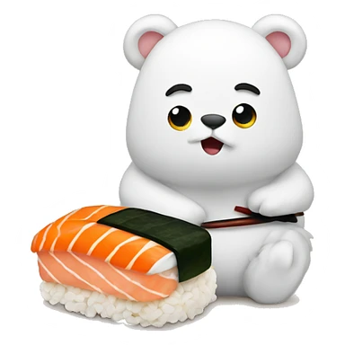 Sushi with bear  sticker