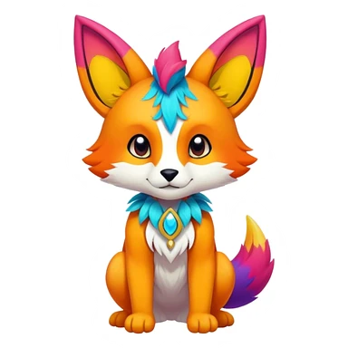 colorful anthro fursona Fakemon sticker