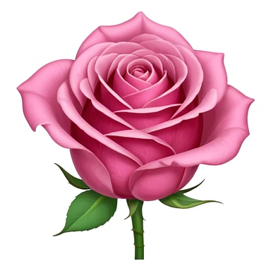 single pink rosebud sticker