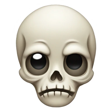 Sad skull face sticker