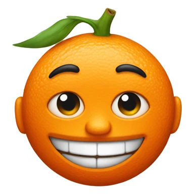 One orange face  sticker