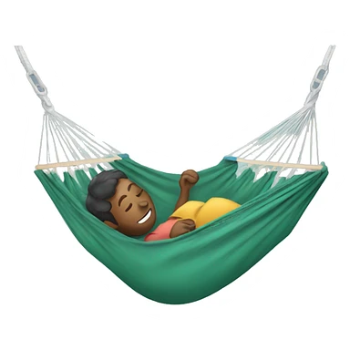 a person id a hammock sticker