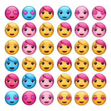 Girly emojis sticker