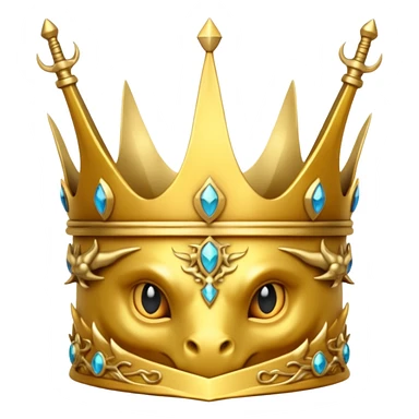 crown with swords and gold dragons  sticker