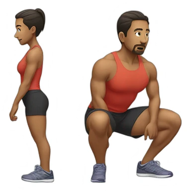single legged squat (left) sticker