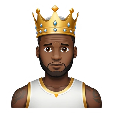 LeBron James with his signature crown sticker