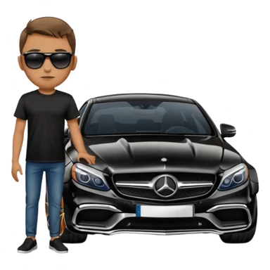 2014 mercedes c63 and person sticker