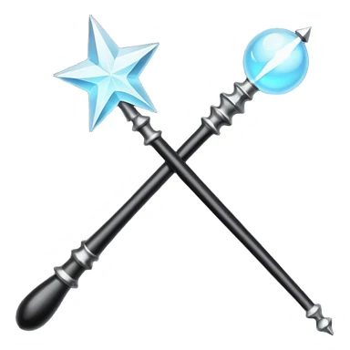 magic wanblack and white magic wandd sticker