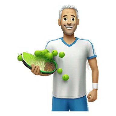 man playing picklebal sticker