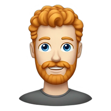 Tall ginger man blue eyes moustache sticker