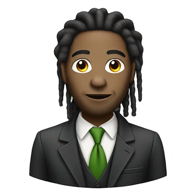 Rasta man with dreadlocks in a suit neutral skin tone sticker