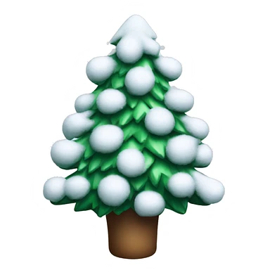 christmas tree with snow on it sticker