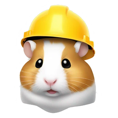 hamster head in a construction helmet sticker