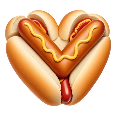 hot dog heart sticker