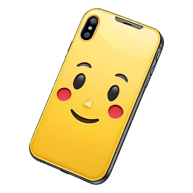 Yellow iPhone  sticker