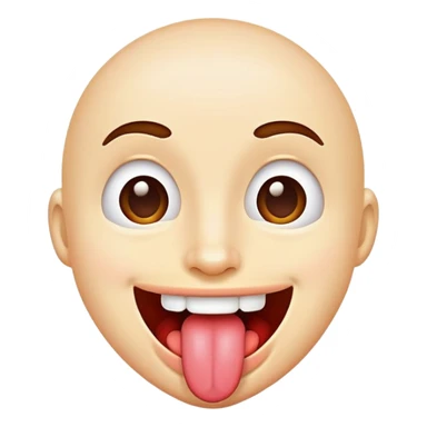 Face with tongue sticking out  sticker
