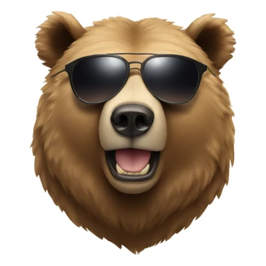 a bear in sunglasses sticker