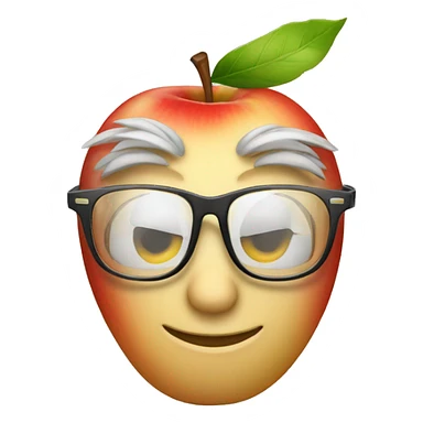 Apfel mit Brille  sticker
