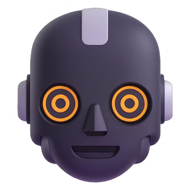 robot face sticker