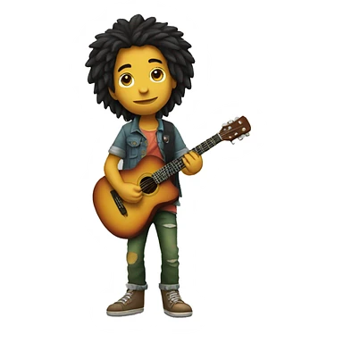body Bob marley kid with guitar sticker