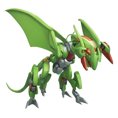 Mechanical Flygon-dragon-Bisharp-Medabot-Mecha full body sticker
