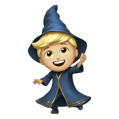 blond wizard boy dance sticker