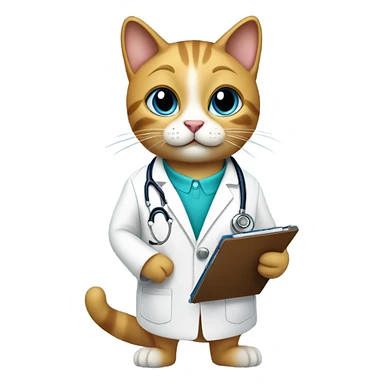 cat as a veternairy sticker